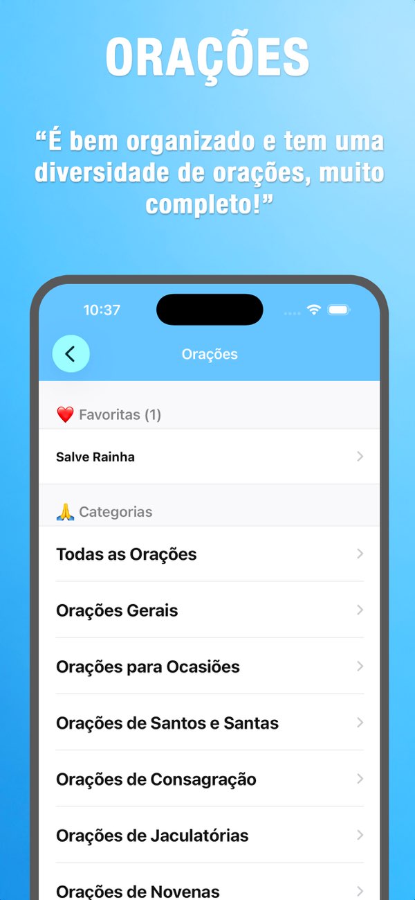 Tela de Bíblia Sagrada e leitura espiritual no app Católico