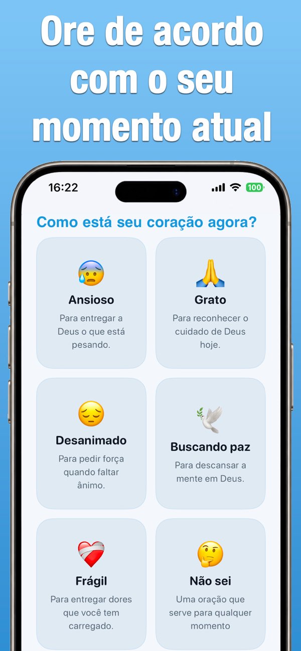 Ore de acordo com seu momento atual
